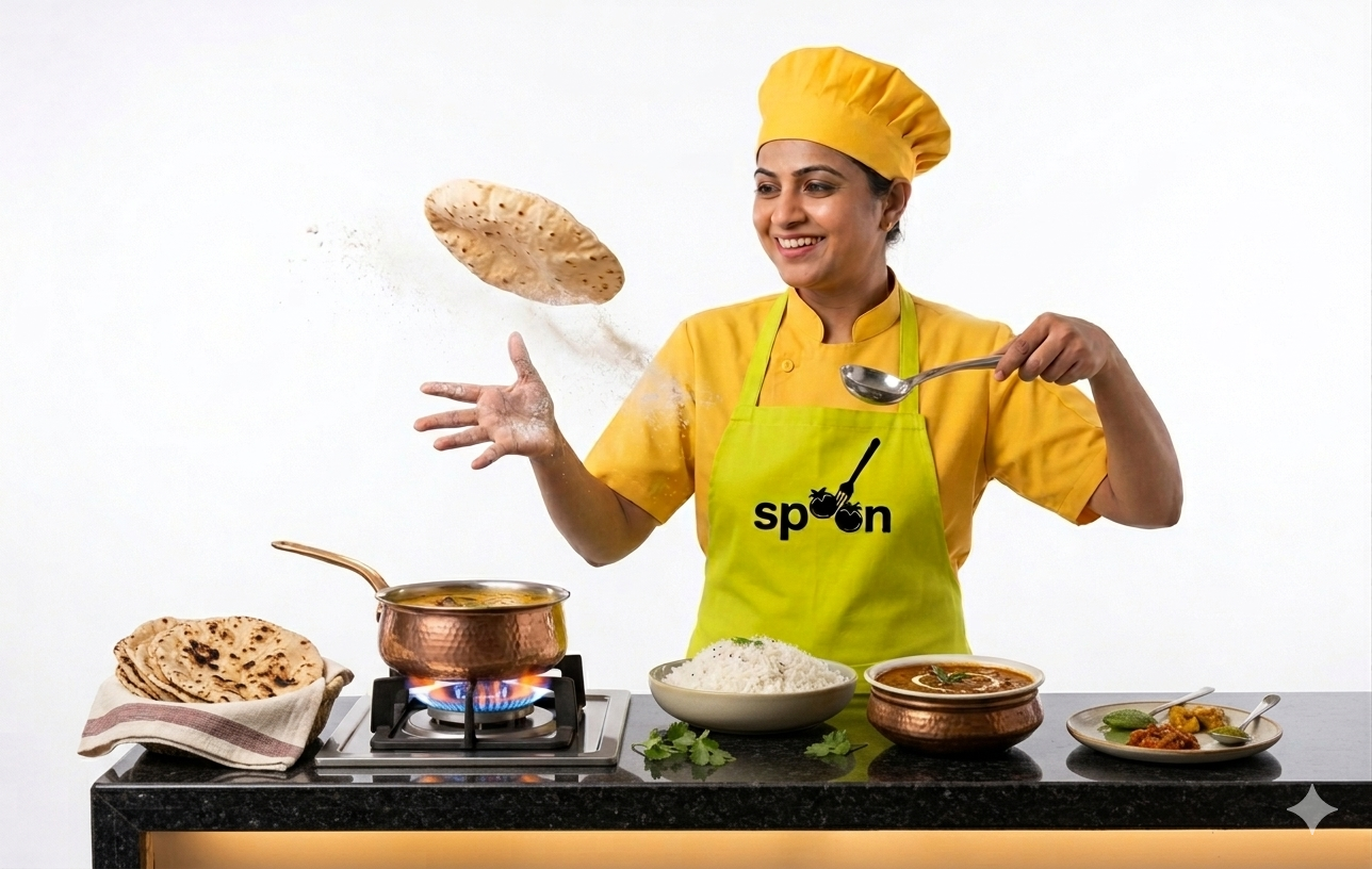 Home cook preparing a fresh meal